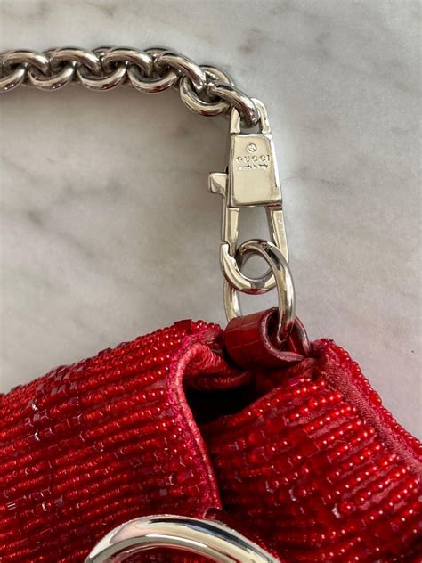 gucci red horsebit clutch